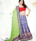 Multicolor embroidered georgette saree with blouse