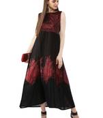 Black printed cotton kurti