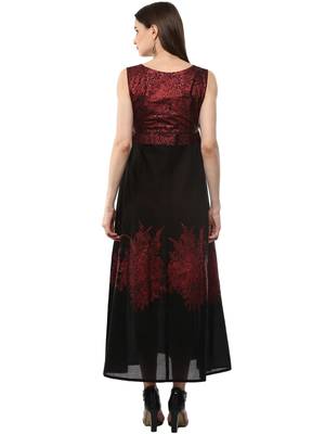 Black printed cotton kurti 3