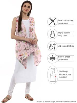 White printed crepe kurti 2