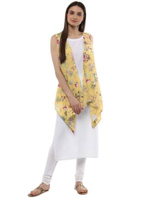 White printed crepe kurti 1
