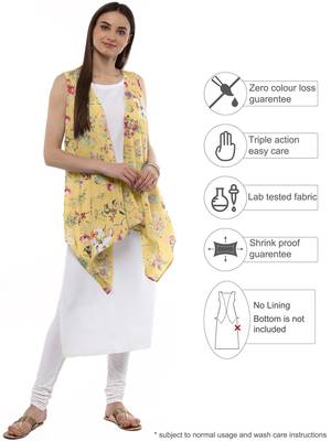 White printed crepe kurti 2