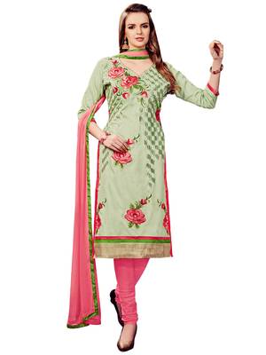 Green Embroidered Cotton Salwar 1