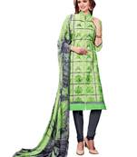 Green Embroidered Cotton Salwar