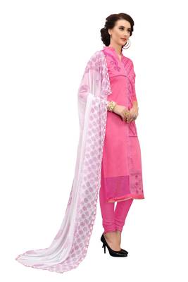 Pink Embroidered Cotton Salwar 1