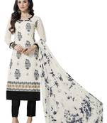 White Embroidered Cotton Salwar