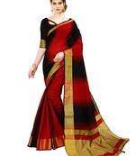 Multicolor woven cotton saree with blouse