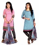 Multicolor plain crepe salwar