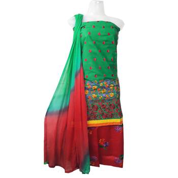 Multicolor embroidered cotton salwar 1