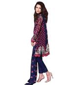 Multicolor embroidered georgette salwar