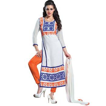 Multicolor embroidered cotton salwar 1