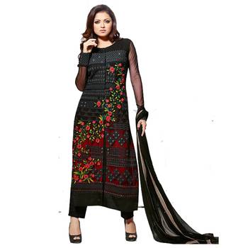 Multicolor embroidered georgette salwar 1