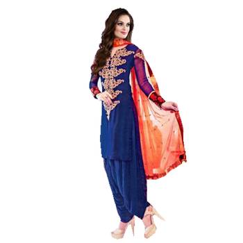 Multicolor embroidered georgette salwar 1