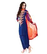 Multicolor embroidered georgette salwar