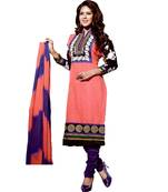 Multicolor embroidered cotton salwar