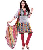 Multicolor embroidered cotton salwar
