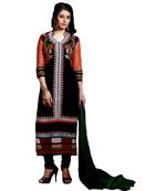 Multicolor embroidered cotton salwar