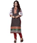 Multicolor embroidered cotton salwar