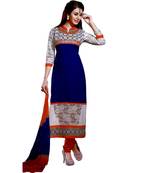 Multicolor embroidered cotton salwar