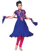 Multicolor embroidered cotton salwar