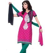 Multicolor embroidered cotton salwar