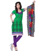 Multicolor embroidered cotton salwar