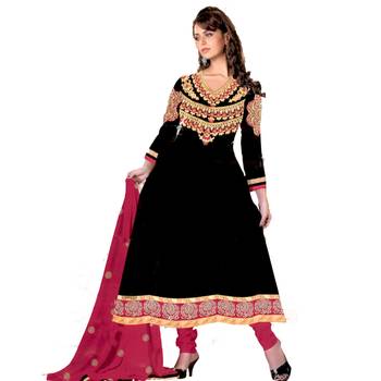 Multicolor embroidered georgette salwar 1
