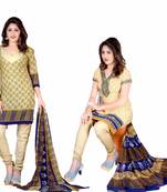 Multicolor plain crepe salwar