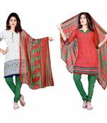 Multicolor plain crepe salwar