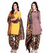 Multicolor plain crepe salwar