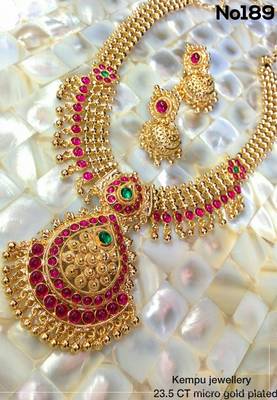 23.5 Ct ,Micro Gold Plated Kemp Necklace Set 1