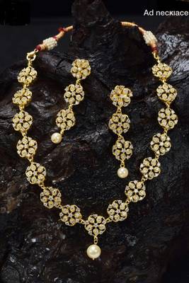 Zirconia Stones White Necklace Set 1