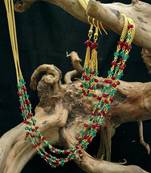 Ruby And Green Crystal Mala