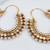 Polki Diamond Pearl Bali Hoop Earrings