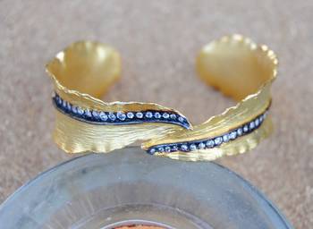 American Diamond Leaf Bracelet 1