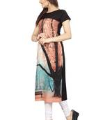 Multicolor printed crepe kurti