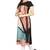 Multicolor printed crepe kurti