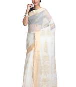 Multicolor Hand Woven Pure Bengal Handloom Saree With Blouse