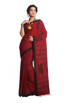 Multicolor Hand Woven Pure Khadi Saree With Blouse 1