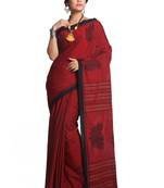 Multicolor Hand Woven Pure Khadi Saree With Blouse