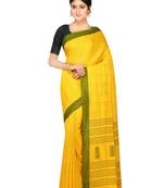 Multicolor Hand Woven Pure Cotton Saree With Blouse