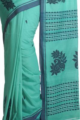 Multicolor Hand Woven Pure Khadi Saree With Blouse 4