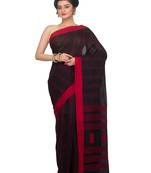 Multicolor Hand Woven Pure Cotton Saree With Blouse