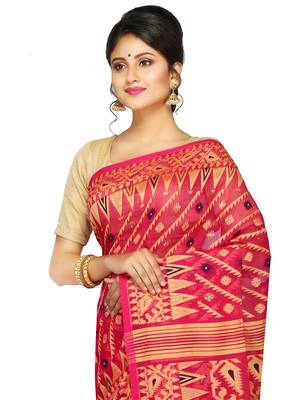 Multicolor Hand Woven Pure Bengal Handloom Saree 4