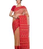 Multicolor hand woven pure bengal handloom saree 