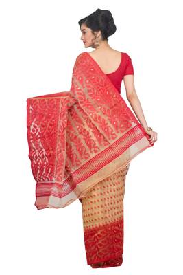 Multicolor hand woven pure bengal handloom saree  3