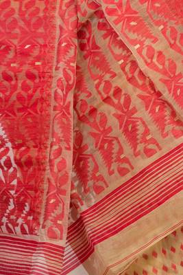 Multicolor hand woven pure bengal handloom saree  4