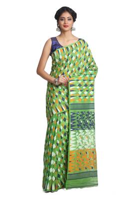 Multicolor Hand Woven Pure Bengal Handloom Saree 1