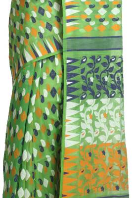 Multicolor Hand Woven Pure Bengal Handloom Saree 4