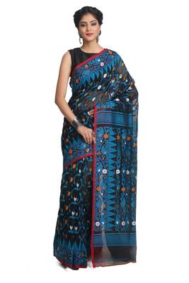 Multicolor Hand Woven Pure Bengal Handloom Saree 1